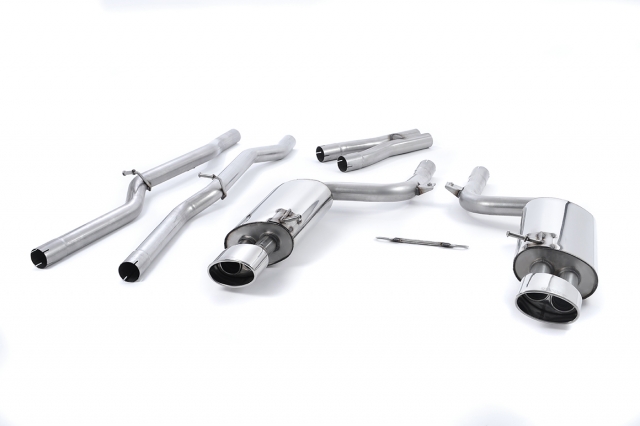 Milltek B7 RS4 Non-resonated, Non-Valved Cat Back Exhaust